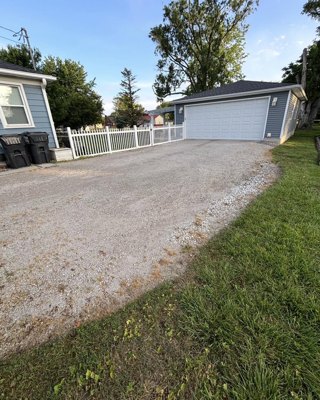 Gravel pad before concrete garage slab